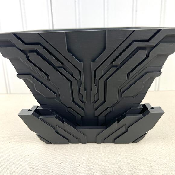 Futuristic Geometric Planter Pot, Uplink Planter, Circuit Board Design, Indoor - Picture 3 of 10